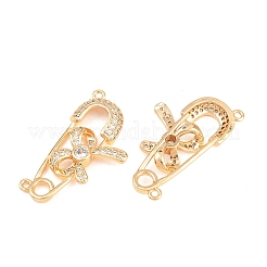 Ciondoli in ottone con pavé di zirconi chiari&nbsp;KK-L274-09G