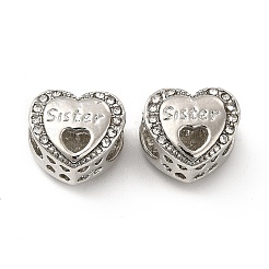 Стойки покрытие сплава горный хрусталь европейских бусы PALLOY-P289-30P