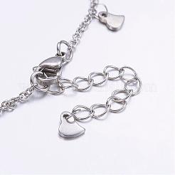 Bracelets de cheville à breloques en acier inoxydable 304 résistant au ternissement&nbsp;AJEW-AN00205