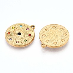 Подвески из нержавеющей стали 304 со стразами STAS-T064-49