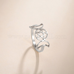 Anelli in acciaio inossidabile 304 con fase lunare&nbsp;FS-WGB8857-01