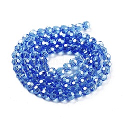 Chapelets de perles en verre transparent électrolytique&nbsp;EGLA-A035-T6mm-A14