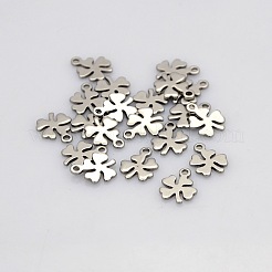 Подвески из нержавеющей стали 304 с четырьмя листочками клевера&nbsp;STAS-N025-05