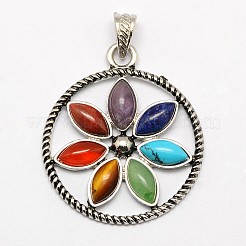 Старинные чакра ювелирные цинковый сплав ободок драгоценный подвески X-G-M039-03