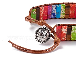 Прямоугольный браслет из бисера синтетический регалит/императорская яшма/морской осадок&nbsp;BJEW-F420-03