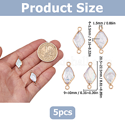 5 pz di perle barocche naturali con perle Keshi e rombi&nbsp;PEAR-HS0001-32