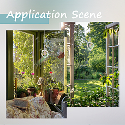 1 шт. цветочное стеклянное подвесное украшение для автомобиля HJEW-SP0001-11B