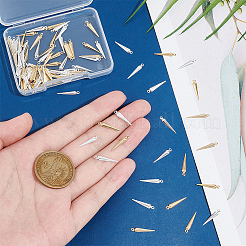 100шт 2-х цветный латунный кулон KK-UN0001-35