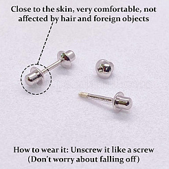 50 шт. ушные гайки из хирургической нержавеющей стали 316L STAS-BBC0007-82