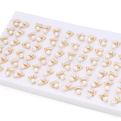 Серьги-гвоздики из натурального жемчуга из латуни PEAR-N020-06T