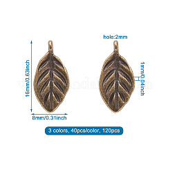 120 шт. 3 цвета подвески из сплава в тибетском стиле FIND-PJ0001-08