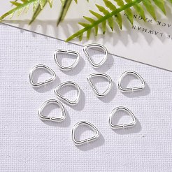 304ステンレススチールDリング  バックル留め金  ウェビング用  ストラップバッグ  服飾材料  銀  9x11x1.5mm  インナーサイズ：6x8mm&nbsp;STAS-F191-05S-B
