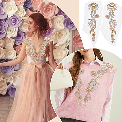 1 пара цветочных ниток для вышивки полиэстером для пришивания и утюжки нашивок&nbsp;PATC-FG0003-50