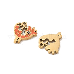 Подвески из нержавеющей стали 304 с эмалью&nbsp;STAS-I351-01G