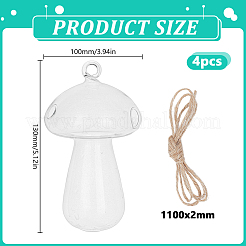 Стеклянные подвесные гидропонные вазы&nbsp;AJEW-WH0752-090A