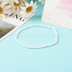 Граненые браслеты rondelle из натурального радужного лунного камня BJEW-JB06383-06