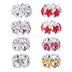 8 stücke 2 arten legierung strass europäischen perlen&nbsp;FIND-TA0010-84