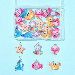 24шт 8 стиля подвески из смолы RESI-FS0002-18A