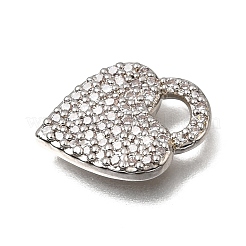 Colgantes de circonita cúbica transparente con micropavé de latón para el día de San Valentín&nbsp;KK-K427-45P