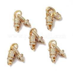 Замки из латуни с микропейвом и прозрачным фианитом KK-J301-01