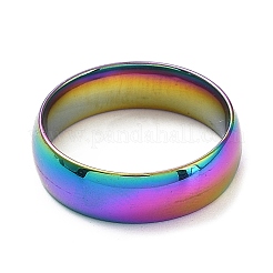 イオンプレーティング（IP）304ステンレススチールフラットプレーンバンドリング  虹色  サイズ6  内径：16mm  6mm&nbsp;STAS-I160-A-16mm-M