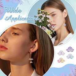 300 шт. двухцветные акриловые колпачки для бусин&nbsp;OACR-ME0001-16