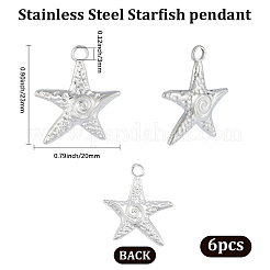 6 шт. подвески из нержавеющей стали STAS-BBC0008-22