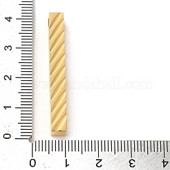 イオンプレーティング（IP）304ステンレスペンダント  長方形  ゴールドカラー  40x5x5mm  穴：3mm&nbsp;STAS-D039-02B-G