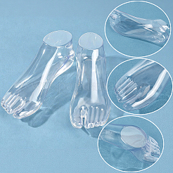 足用PVCフットサポート  女性モデルアクセサリー  透明  223x61x105mm&nbsp;AJEW-CY0002-69B