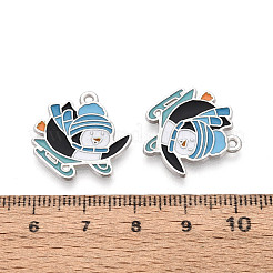 Подвески в виде пингвинов из эмалированного сплава с покрытием для стеллажей&nbsp;ENAM-T024-69A-P