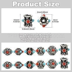 18pcs 6 Arten tibetanische Legierungsperlen&nbsp;FIND-CJ0005-74