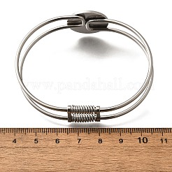 Bracelets en acier inoxydable 201 pour la fête des mères&nbsp;BJEW-R014-03P