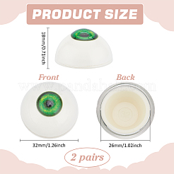 2 paire d'yeux artisanaux en plastique&nbsp;DIY-PH0029-61B