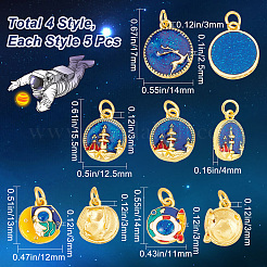 Подвески из сплава эмали 20шт 4 стиля&nbsp;ENAM-SC0003-18