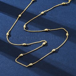 Латунные спутниковые цепочки ожерелья для женщин NJEW-D302-67G