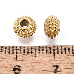 Текстурированные бусины-разделители из нержавеющей стали 304 STAS-T072-06G