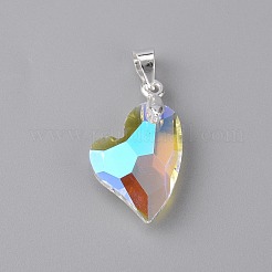 Galvanisieren Glas-Anhänger&nbsp;FIND-TAC0009-67S-01