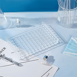 Акриловый штатив для лабораторных пробирок на 96 отверстие емкостью 0.2 мл&nbsp;AJEW-WH0010-73A