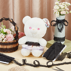 2 карточка 2 стиля поликоттон плиссированная эластичная кружевная лента OCOR-FG0001-69B