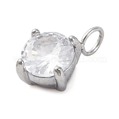 Подвески из нержавеющей стали 304 с микропаве из кубического циркония STAS-U042-02B-P