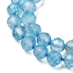 Нити из натуральных и окрашенных голубых топазов&nbsp;G-B088-C05-04