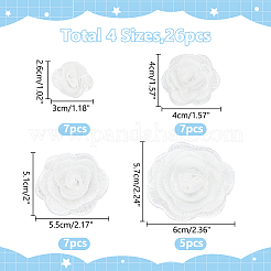 26 шт. 4 стиля 3D компьютерная вышивка полиэстер орнамент аксессуары DIY-WR0003-73B