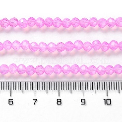 Запекание окрашенные прозрачные стеклянные бусины нити&nbsp;DGLA-A034-J4MM-D05