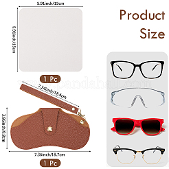 1 шт. футляр для очков из искусственной кожи&nbsp;AJEW-CN0005-54D