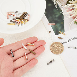 30 комплект 5-х цветных латунных штыковых застежек KK-OC0001-37D