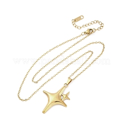 Ожерелья с подвеской sparkle star 304 из нержавеющей стали&nbsp;NJEW-M096-29G