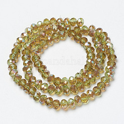 Chapelets de perles en verre électroplaqué&nbsp;LS-EGLA-A034-T4mm-J02