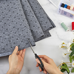 Нетканые противоскользящие ткани из полиэстера с рисунком цветка сливы DIY-WH0453-90B