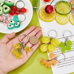 Брелки с подвесками из фруктовой смолы KEYC-AB00044