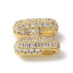 Латунные микро проложить кубического циркония бусы KK-P290-61G-H